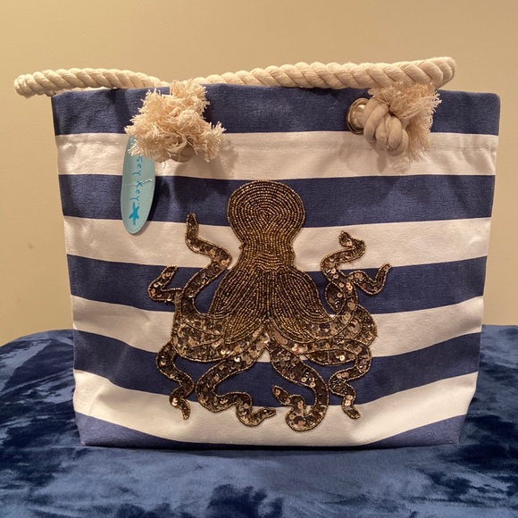 Casey Key Octopus Tote Bag - Picture 1 of 7